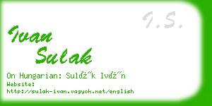 ivan sulak business card